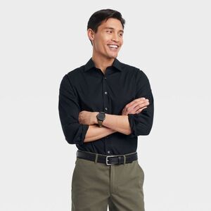 Goodfellow & Co -  Men's Performance Button-Down Shir Black